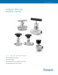 Integral-Bonnet Needle Valves, O, 1, 18, 20, and 26 Series (MS