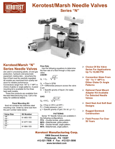 Kerotest/Marsh Needle Valves