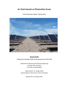 Arc Flash Hazards on Photovoltaic Arrays