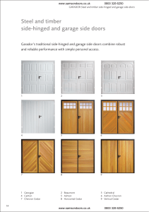 Steel and timber side-hinged and garage side doors