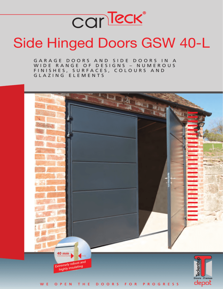 Side Hinged Doors Gsw 40 L, Side Hinged Garage Doors Home Depot