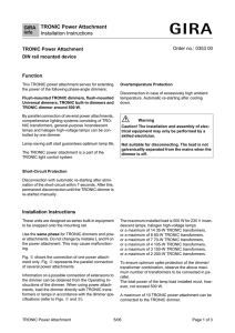 TRONIC Power Attachment Installation Instructions