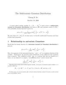 The Multivariate Gaussian Distribution