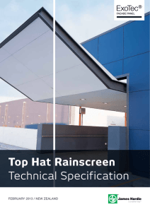 Top Hat Rainscreen Technical Specification