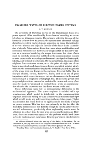 Travelling Waves on Electrical Power Systems