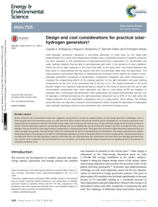 Design and cost considerations for practical solar