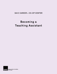 Becoming a Teaching Assistant - School of the Art Institute of Chicago