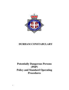 Potentially Dangerous Persons - County Durham Safeguarding