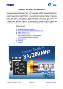 Design and Test of fast laser driver - iC-Haus