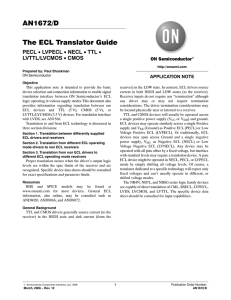 AN1672/D The ECL Translator Guide