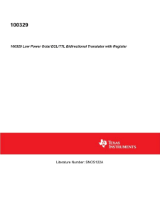 100329 Low Power Octal ECL/TTL Bidirectional Translator with