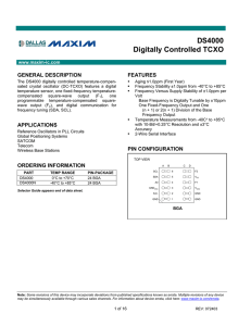 DS4000 Digitally Controlled TCXO - Part Number Search