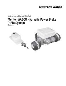 Meritor WABCO Hydraulic Power Brake (HPB) System