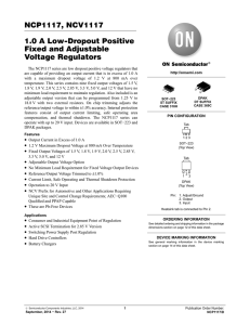 NCP1117 - 1.0 A Low-Dropout Positive Fixed and Adjustable