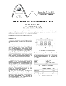 stray losses in transformer tank