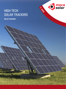HigH TecH Solar TrackerS