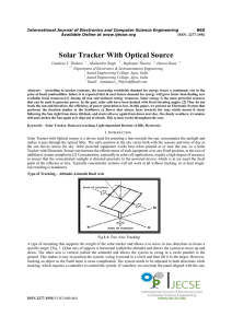 Solar Tracker With Optical Source