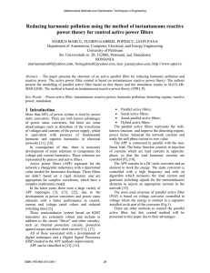 Reducing harmonic pollution using the method of