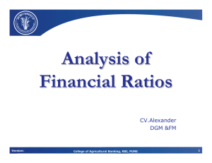Analysis of Financial Ratios