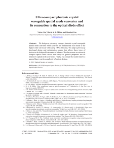 Ultra-compact photonic crystal waveguide spatial mode converter