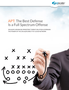 APT: The Best Defense Is a Full Spectrum Offense