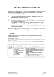 AROC IMPAIRMENT CODES GUIDELINES