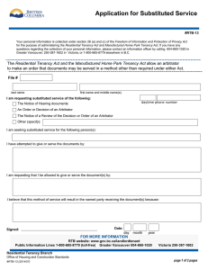 Application for Substituted Service