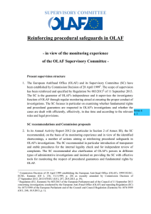 Reinforcing procedural safeguards in OLAF