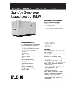 Standby Generators Liquid Cooled 48kW