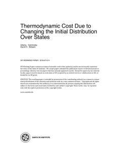 Thermodynamic Cost Due to Changing the Initial