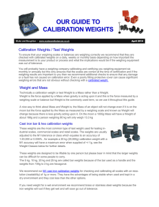 our guide to calibration weights