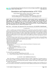 Simulation and Implementation of FC-TCR