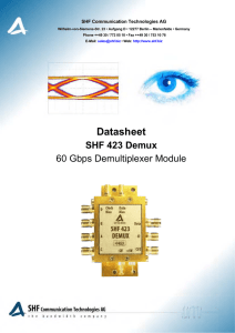 Datasheet SHF 423 Demux - SHF Communication Technologies AG