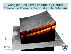 Ganglion Cell Layer Volume by Optical Coherence Tomography in