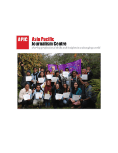 APJC annual report 2014-15 - Asia Pacific Journalism Centre