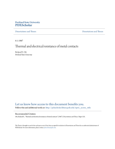 Thermal and electrical resistance of metal contacts