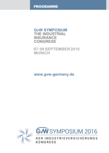 GvW SYMPOSIUM THE INDUSTRIAL INSURANCE CONGRESS 07