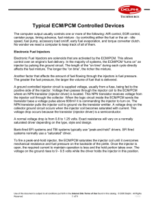 Typical ECM/PCM Controlled Devices