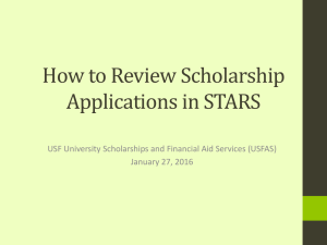 How to Review Scholarship Applications in STARS For Units
