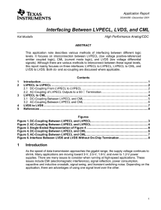 Interfacing Between LVPECL,LVDS,and CML