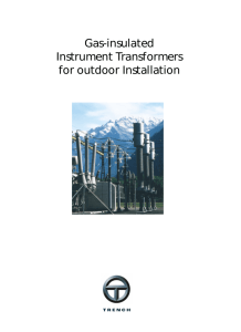 Gas-insulated Instrument Transformers for outdoor Installation