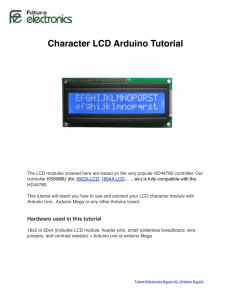 Charcter LCD Arduino tutorial