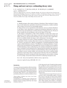 Dung and nest surveys: estimating decay rates - CREEM