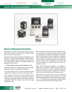 Electro-Mechanical Switches Electro-Mechanical - Narda