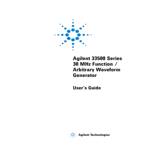 Agilent 33500 Series 30 MHz Function / Arbitrary Waveform Generator