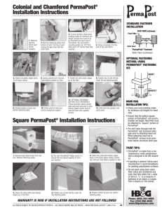 Colonial and Chamfered PermaPost® Installation Instructions