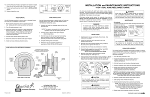 INSTALLATION and MAINTENANCE INSTRUCTIONS