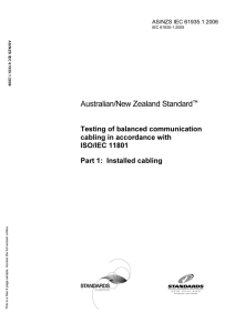 AS/NZS IEC 61935.1:2006 Testing of balanced