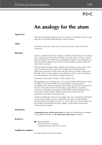 An analogy for the atom