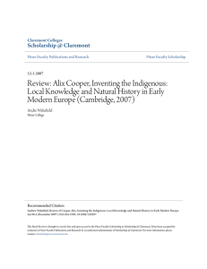 Review: Alix Cooper, Inventing the Indigenous: Local Knowledge